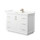 Option White / Giotto Quartz Top / Satin Bronze Hardware