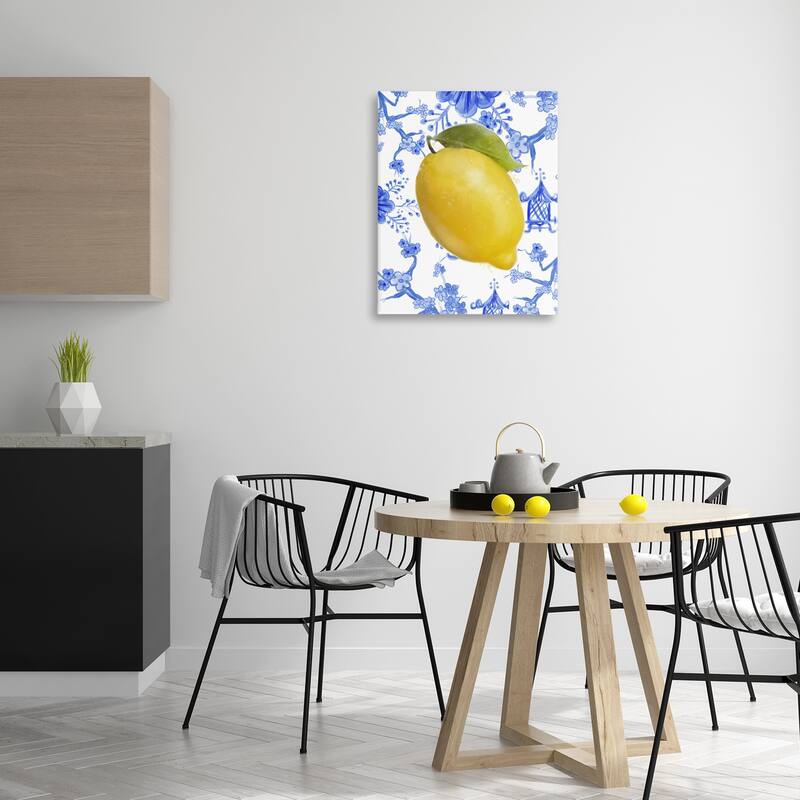 Stupell Lemon Over Chinoiserie Canvas Wall Art Design By Matthew Piotrowicz
