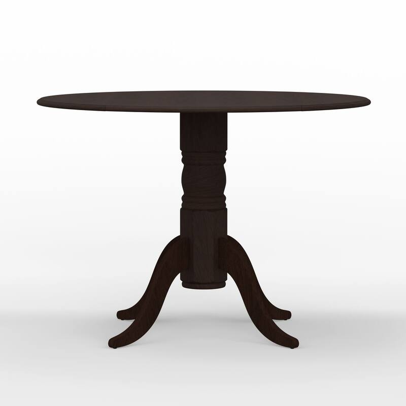 5-Piece Dining Set, 42" Round Drop-Leaf Table and X-Back Chairs