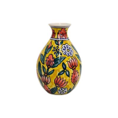 Home&Manor Ceramic Bottle Vase Multicolor