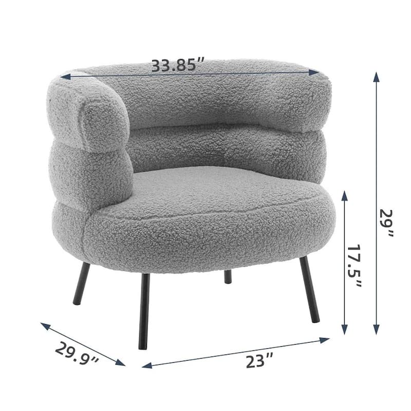 XINMICS Modern Accent Chair Upholstered Armchair for Living Room, Bedroom