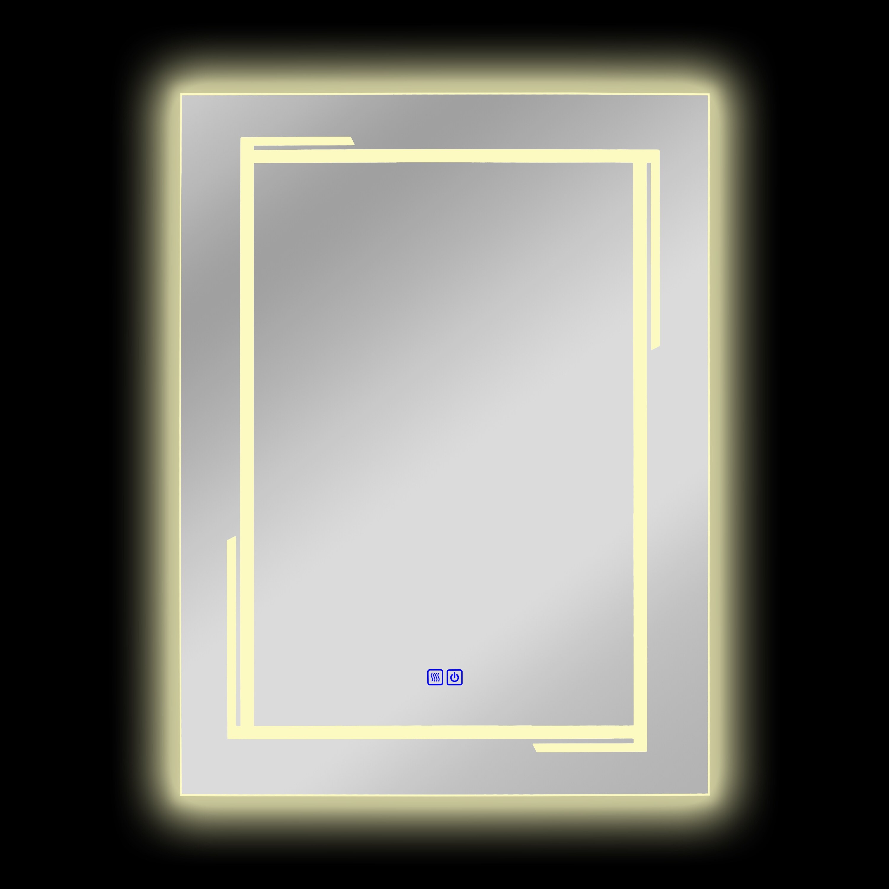 りあん様 Frameless Back Lit LED Mirror - Silver - Bed Bath & Beyond