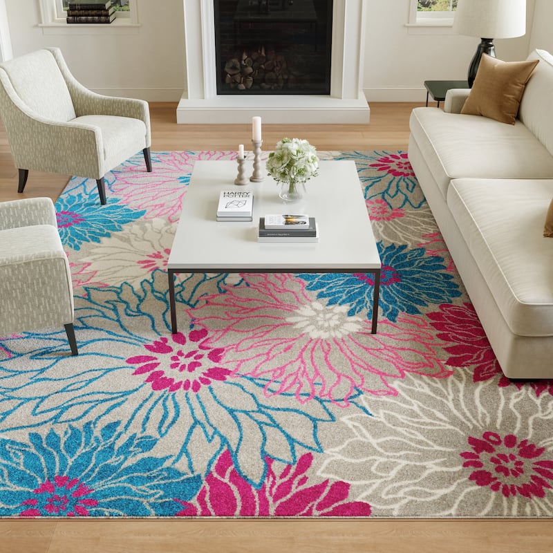 Nourison Passion Abstract Modern Floral Area Rug