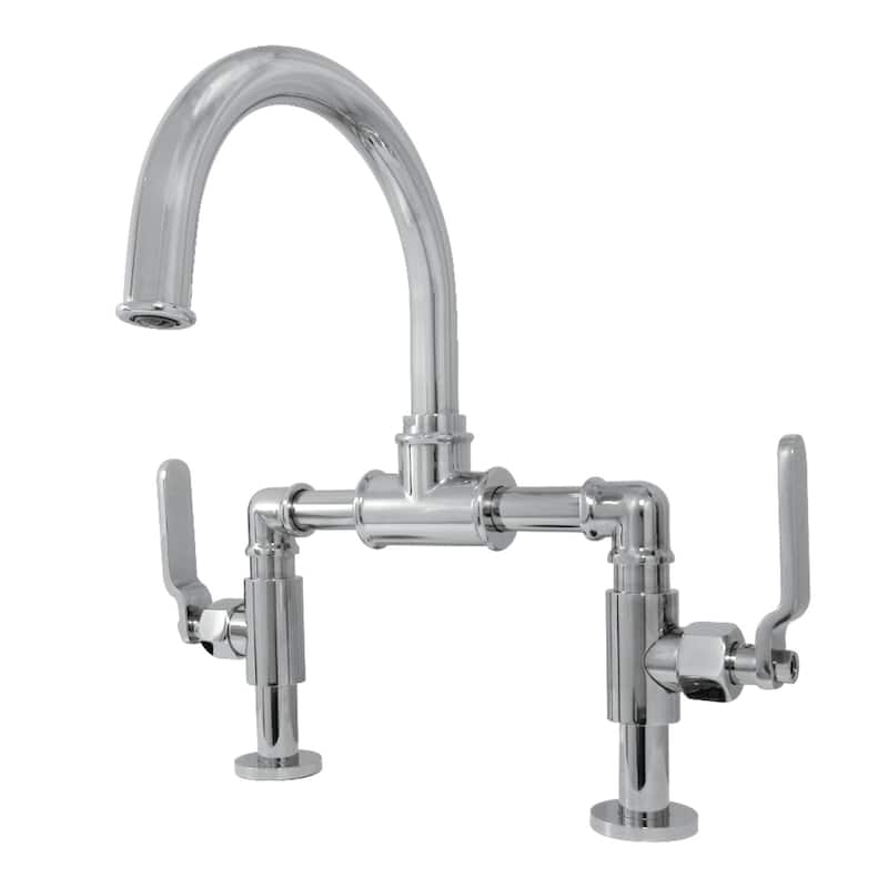 Kingston Brass Whitaker Bridge Bathroom Faucet - Polished Chrome