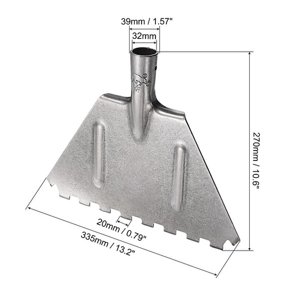 slide 3 of 5, 11 inch Snow Shovel Notched Ice Shovel Digging Garden Shovel Gardening Spade - Silver Tone Silver Tone