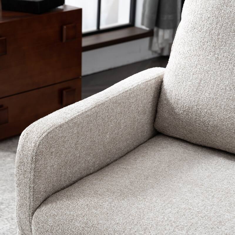 Modern Boucle Fabric Upholstered Accent Arm Chair for Living Room