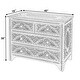 preview thumbnail 7 of 5, Rashmi 40 in. W Rectangular Teak & Bone In-Lay 4 Drawer Accent Chest