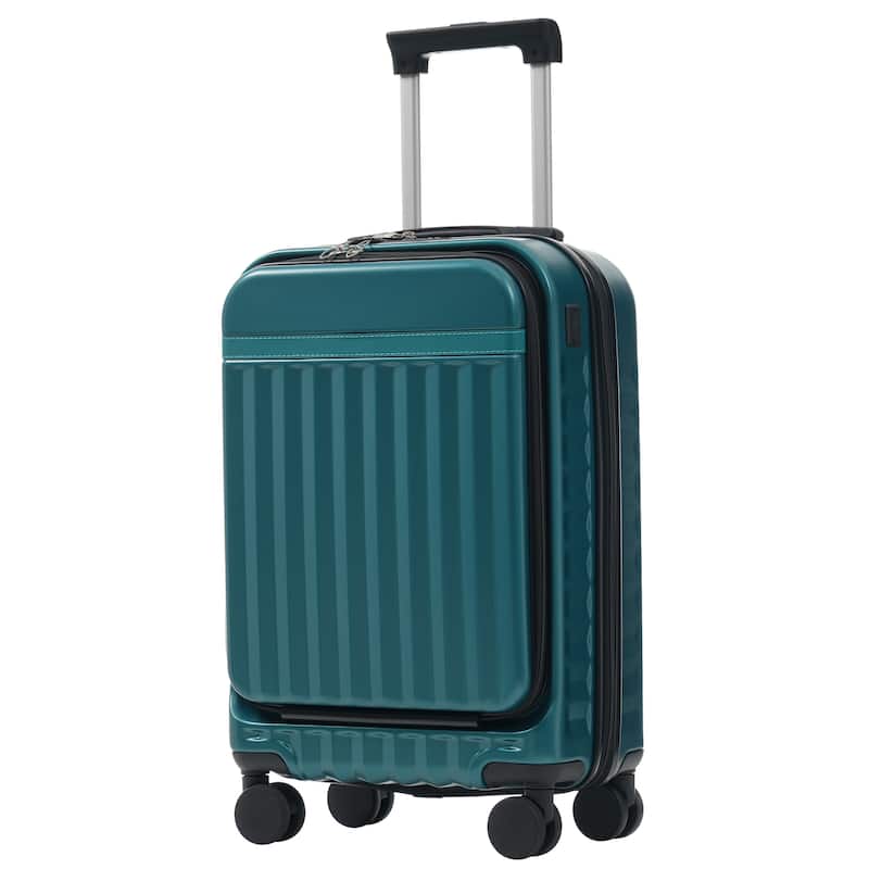 Front Opening Luggage Set 3 Piece,USB Port, Expandable Luggage with Handle Bag Spinner Wheels TSA Lock