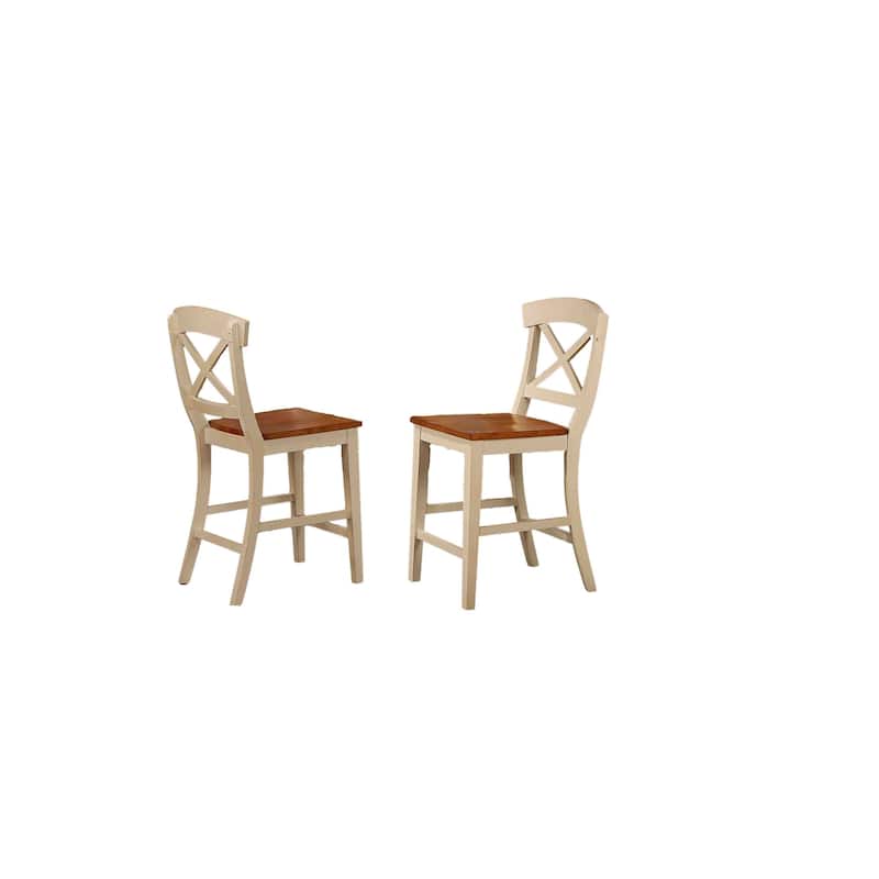 Transitional X-Back 24"Counter Stool In Caramel Biscotti