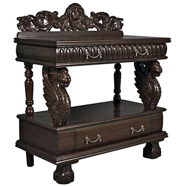 Design Toscano Lord Raffles Winged Lion Wood Buffet Console Table - Bed ...