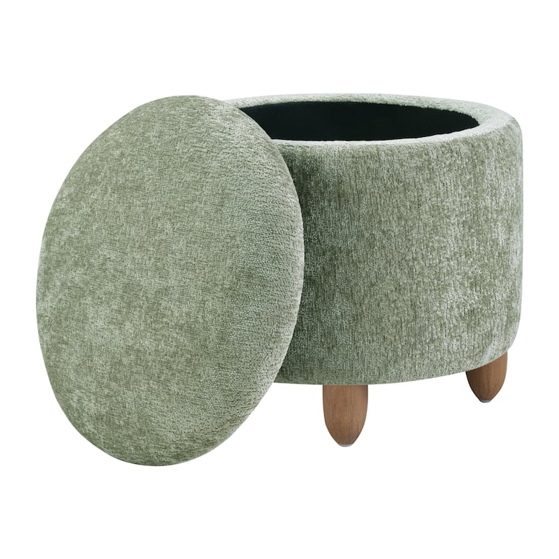 Lyra Storage Ottoman with Medium Oak Legs