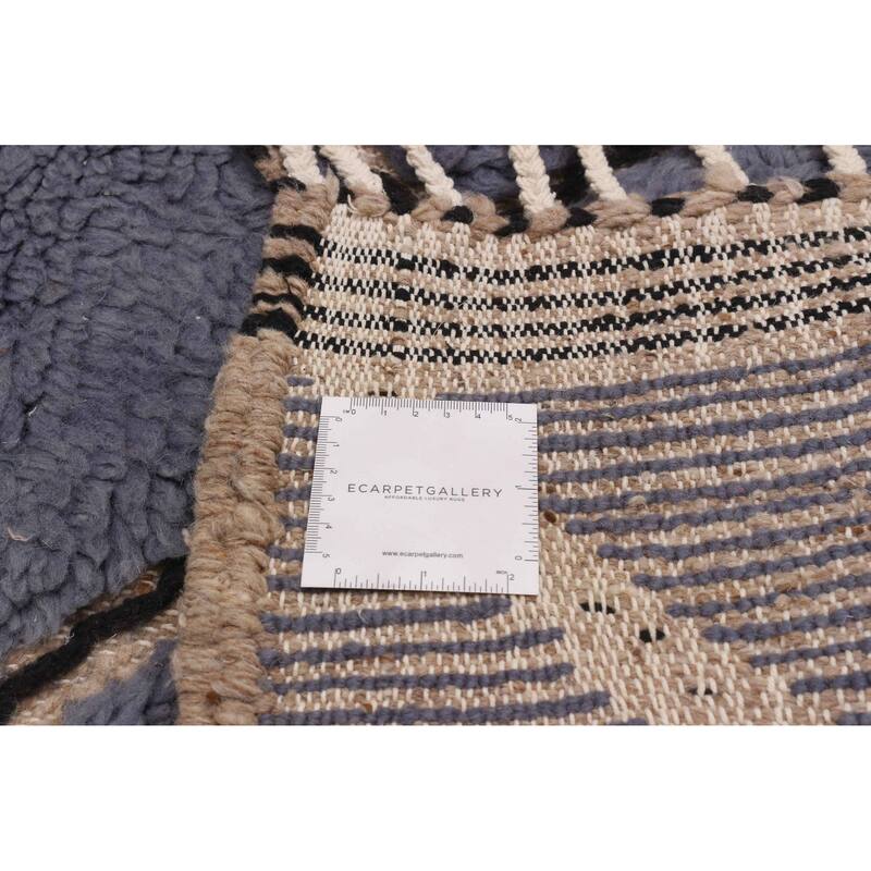 ECARPETGALLERY Hand-knotted Beni Ourain Purple Wool Rug - 5'3 x 7'8