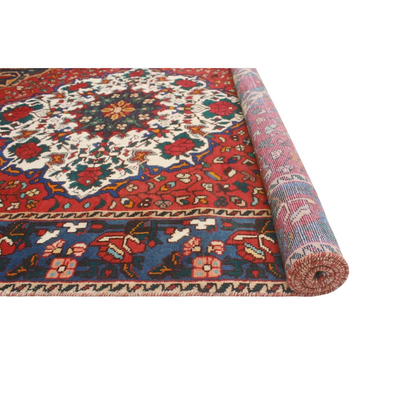 Vintage Distressed Kathryn Red/Lt. Blue Runner - 5'2" x 10'0"