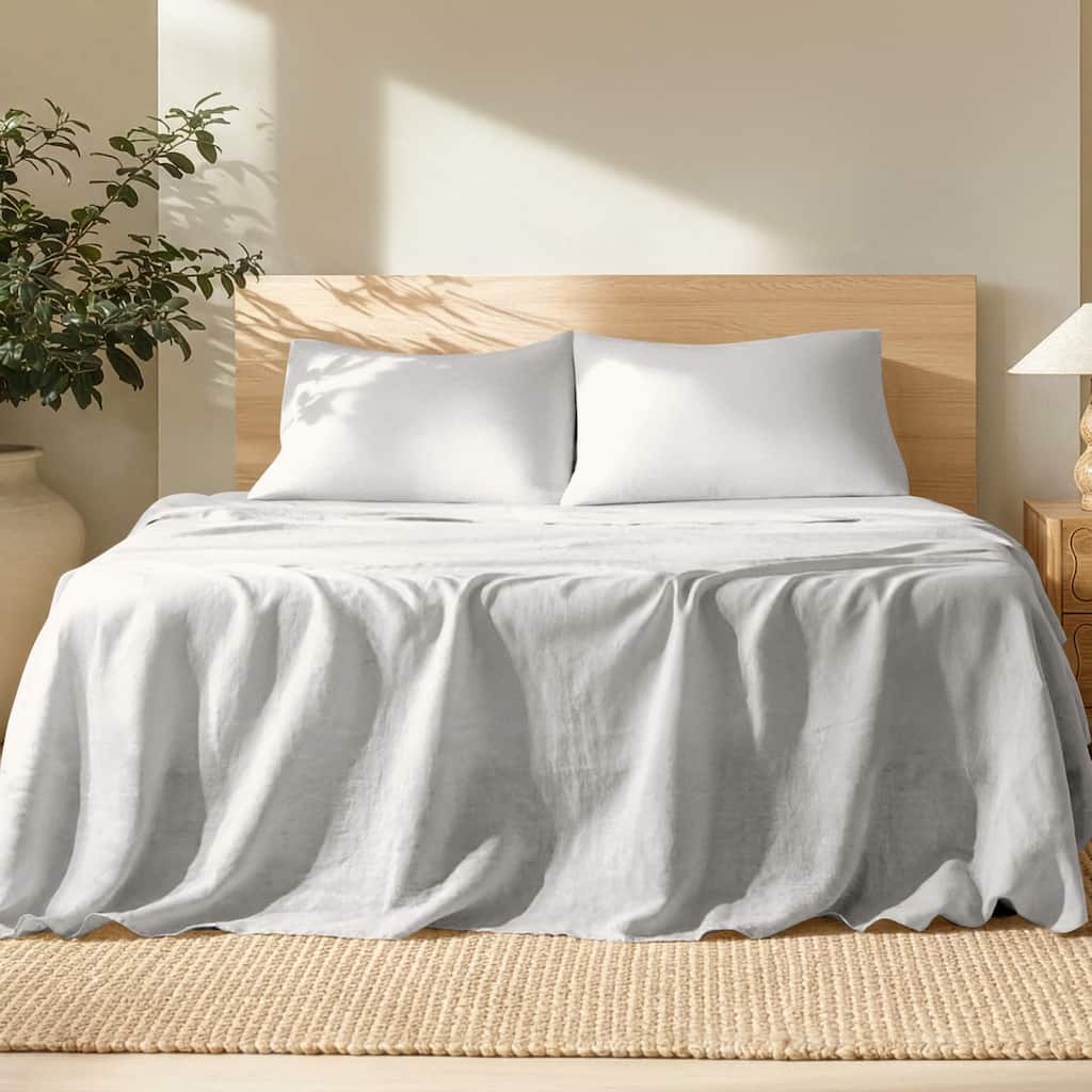 Bare Home Linen Sheet Set - Ultra-Soft Luxury