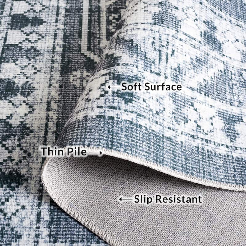 SAFAVIEH Arizona Josepha Machine Washable Slip Resistant Vintage Oriental