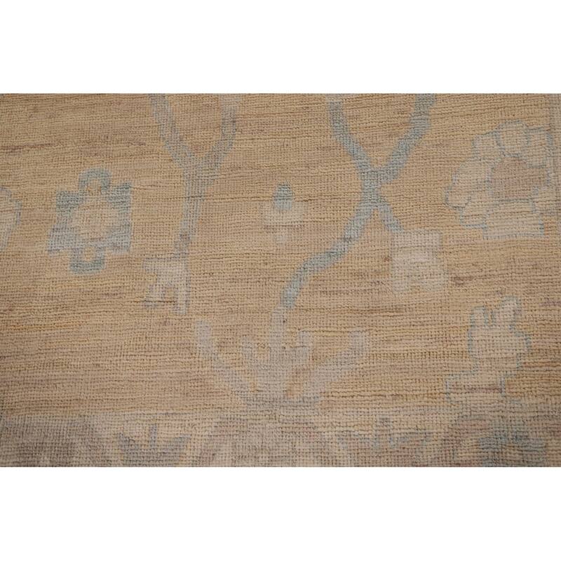Vegetable Dye Oushak Turkish Large Area Rug Handmade Wool Carpet - 10'0" x 13'7"