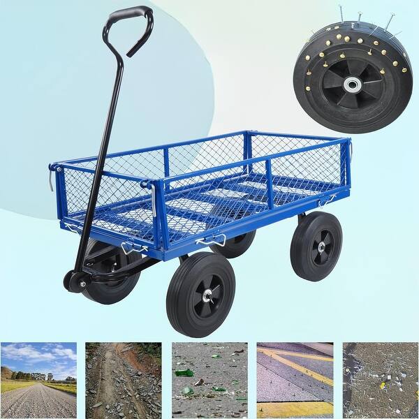 slide 2 of 19, Tools cart Wagon Cart Garden cart trucks make it easier to transport firewood Clear