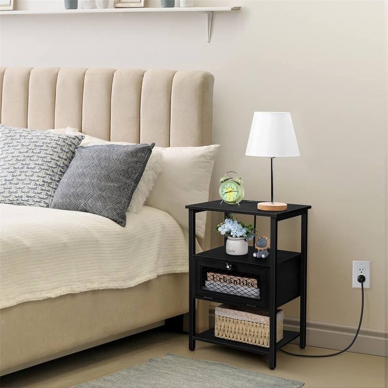 End Table with Charging Station