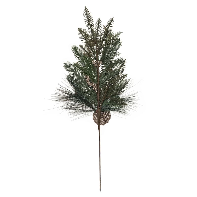 Transpac Artificial 30 in. Multicolor Christmas Pine Spray