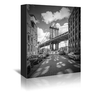 Americanflat - 8" x 10" New York City Manhattan Bridge by Melanie Viola Wrapped Canvas Wall Art