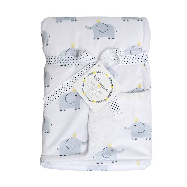 slide 2 of 6, Hello Spud Elephant Plush Blanket - 40"x30" Grey