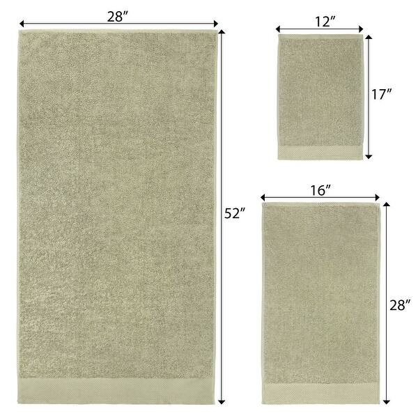 Kaufman-Monogram Taupe 3-Piece Bath, Hand, and Wash, Personalized Set