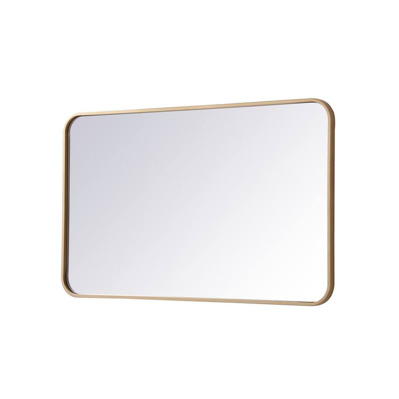 Ezra Soft Corner Metal Rectangular Mirror