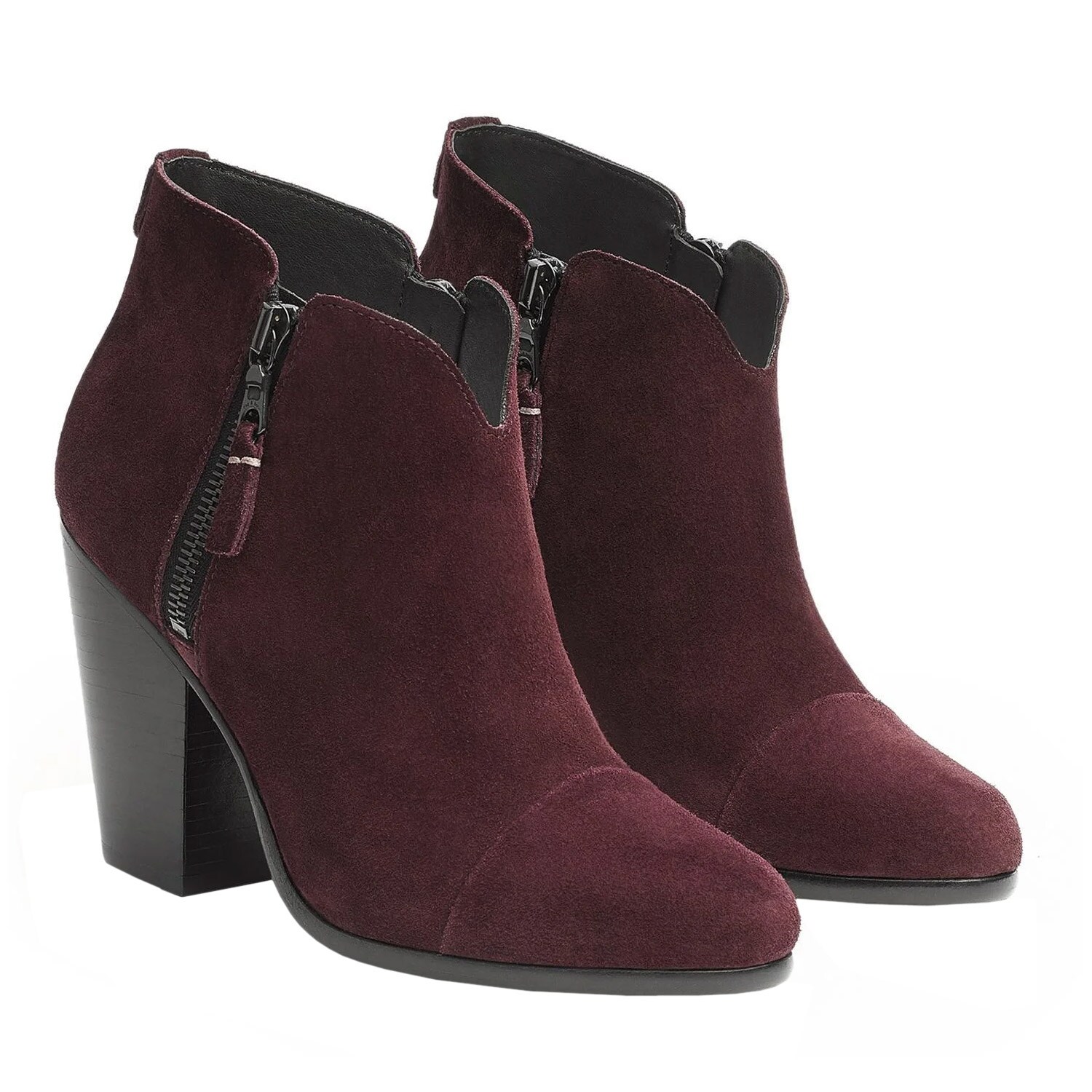 burgundy booties boots