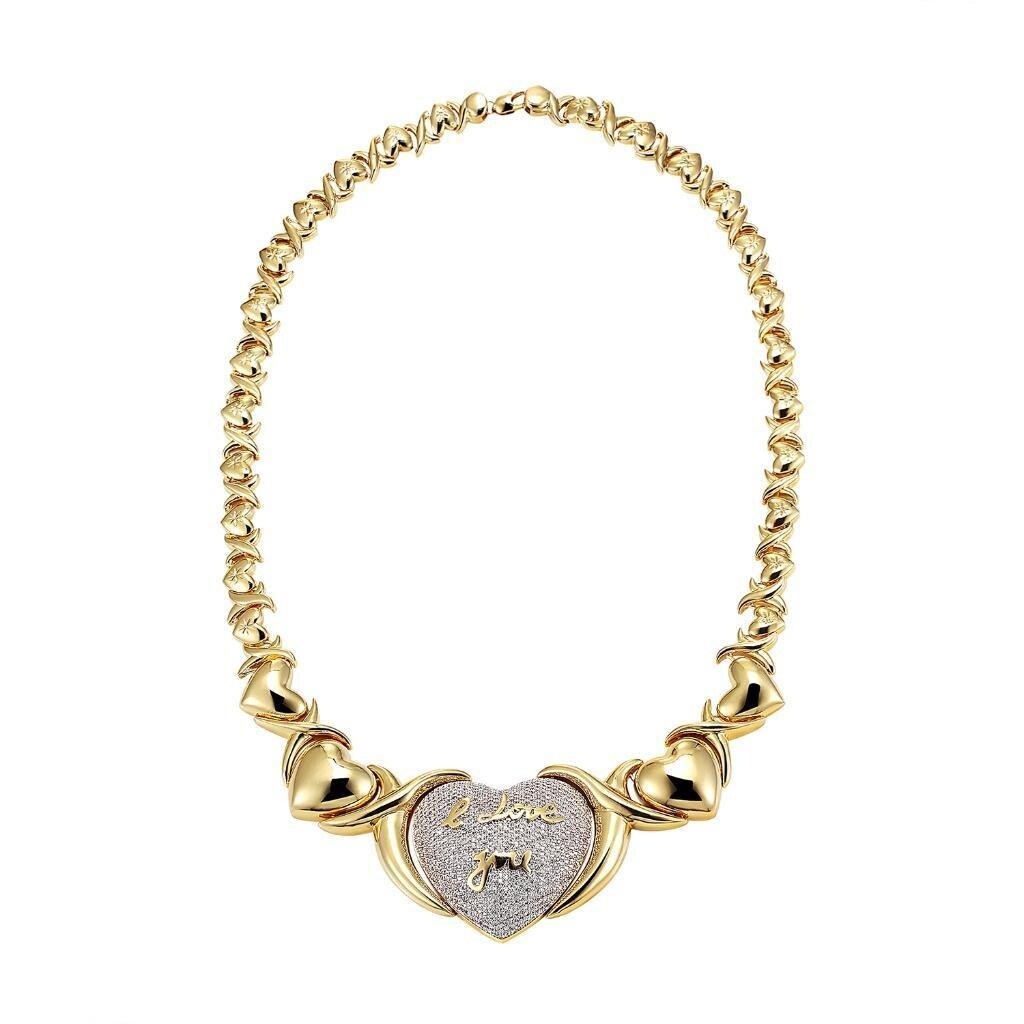 10k gold xoxo necklace