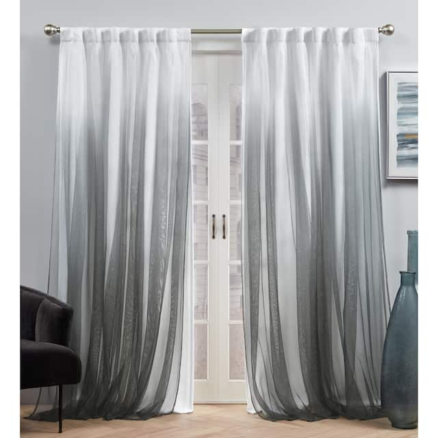 ATI Home Crescendo Lined Blackout Hidden Tab Curtain Panel Pair - 52x108 - Black