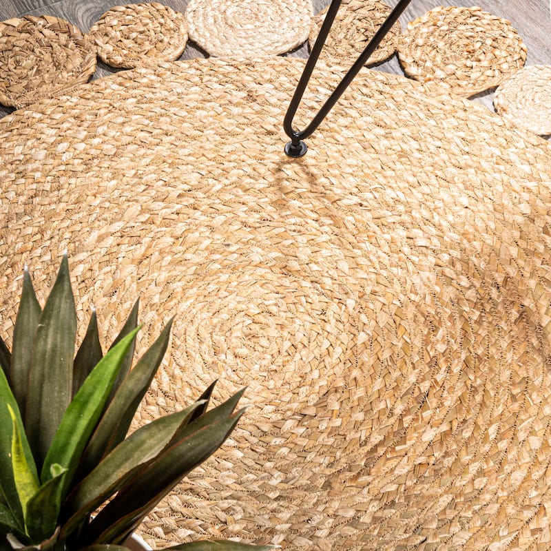 JONATHAN Y Soleil Round Natural Jute hippie Circle Area Rug