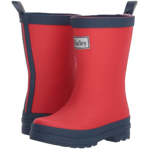 Shop Hatley Kids Toddler Classic Rain Boots Red Navy 6 Us