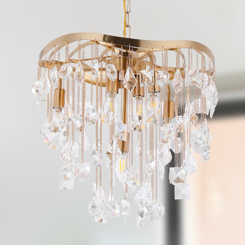 Halcyon Medium Three Tier Chandelier (Gold or Silver)