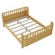 preview thumbnail 10 of 42, Toddler Platform Bed with Fences Headboard Footboard and Removable Side Rails for Kids, Girls and Boys Wooden Daybed