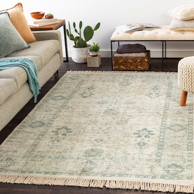 Livabliss Betsy Handmade Persian Floral Cotton Area Rug