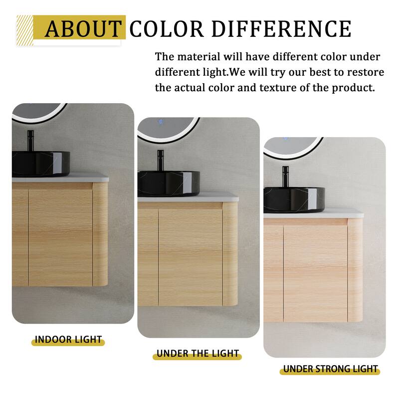 36-inch Bathroom Vanity with 2 Soft Close Doors, Solid Wood Frame Modern Bathroom Storage Cabinet with 3 Drawers