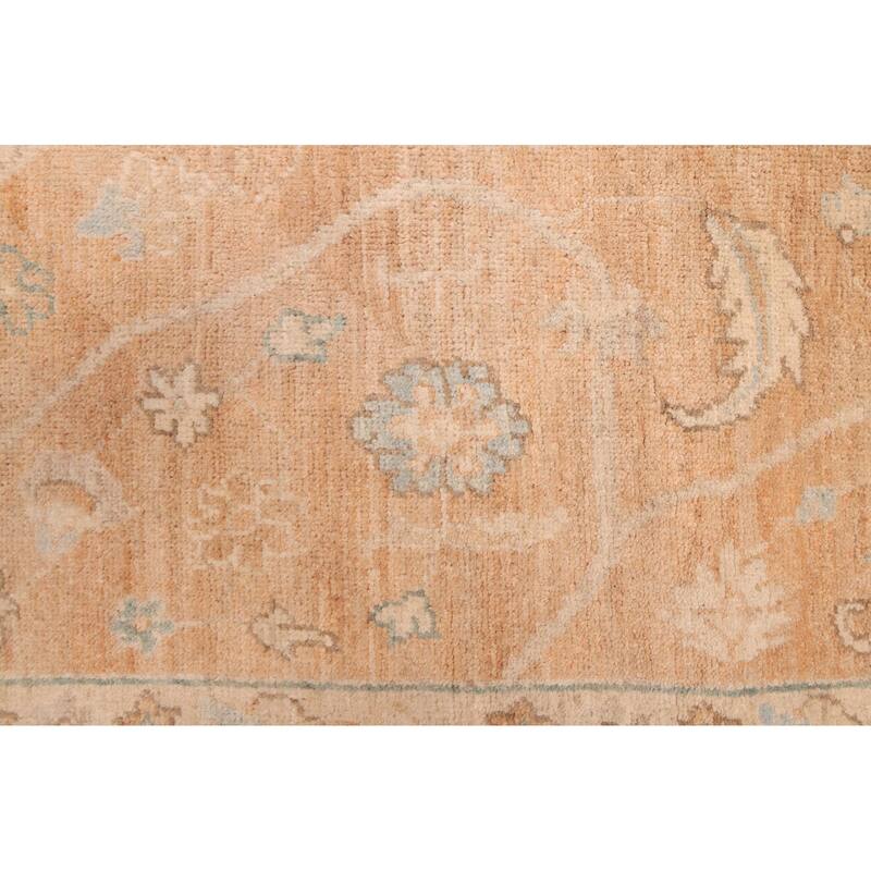 ECARPETGALLERY Hand-knotted Peshawar Oushak Brown Wool Rug - 8'11 x 11'8