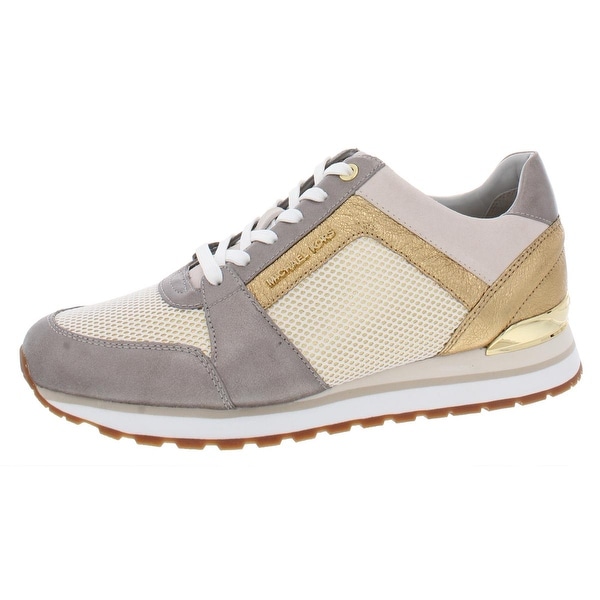 billie metallic leather and satin sneaker