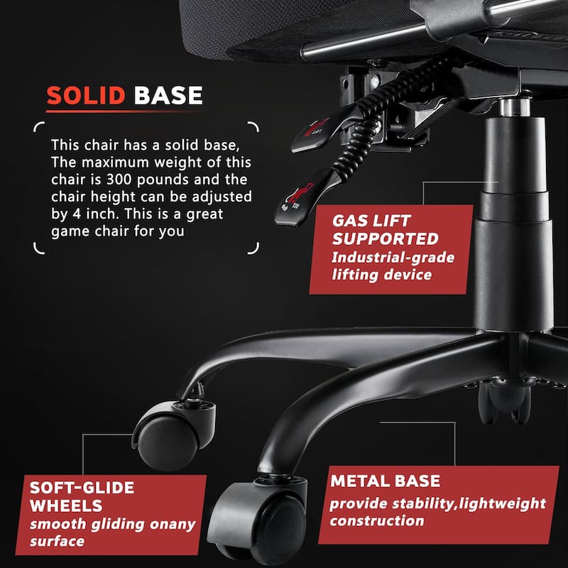 Bossin Gaming Chairs with Footrest, Big and Tall Chair 350lb Capacity, Racing Style Computer Chair with Ergonomic Lumbar Support