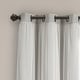 preview thumbnail 23 of 146, Lush Decor Grommet Sheer Panel Pair with Insulated Blackout Lining
