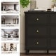 preview thumbnail 27 of 56, Timechee 63'' W Dresser White Chest Srorage Cabinet Lacquer Drawers