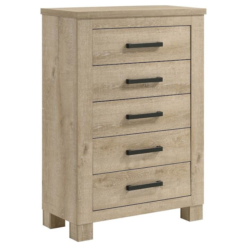 Sansome Weathered Oak 5-drawer Bedroom Chest of Drawers
