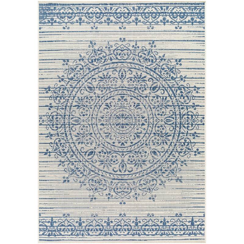 Livabliss Ravello Transitional Medallion Indoor/ Outdoor Area Rug