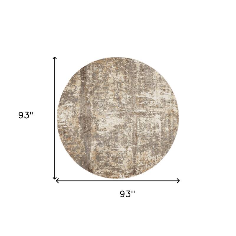 Vobo Geometric Abstract Modern Non Skid Durable Area Rug By HomeRoots - 8' Round
