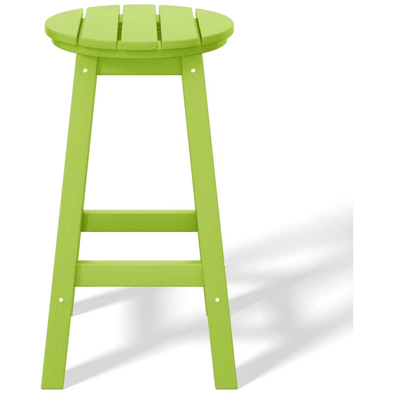 Laguna Hdpe All Weather Outdoor Patio 24" Round Counter Stool (Set Of 2)