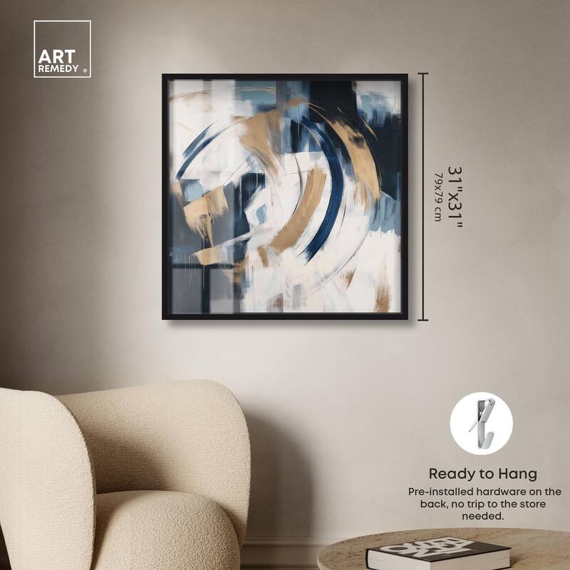 Golden Vortex I Shadowbox by Art Remedy