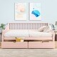 preview thumbnail 13 of 22, Multi-functional Design,Full Size Daybed with Trundle and Support Legs,Solid Construction Pink1