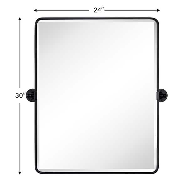 dimension image slide 29 of 30, TEHOME Woodvale Rectangle Vertical Metal Wall Mirrors