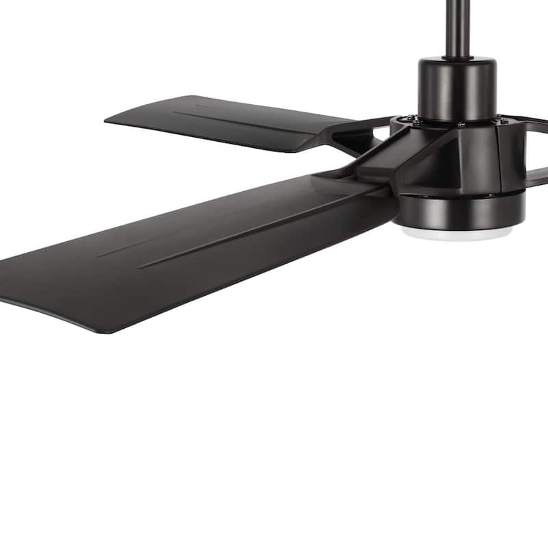 Belen Collection 60-in Three-Blade Matte Black Modern Ceiling Fan with Matte Black Blades - 60 in x 60 in x 13.5625 in