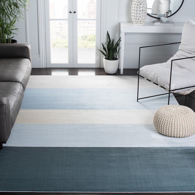 SAFAVIEH Orwell Katalin Modern Stripe Rug - 10' x 14' - Blue/Grey